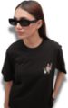 Picture of Rose Reverie Stylish Black Graphic T-Shirt Women