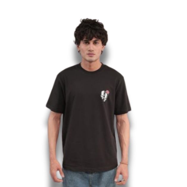 Picture of Skull scapes Stylish Black Graphic T-Shirt Men