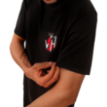 Picture of Your Highness Stylish Black Graphic T-Shirt Men
