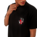Picture of Your Highness Stylish Black Graphic T-Shirt Men