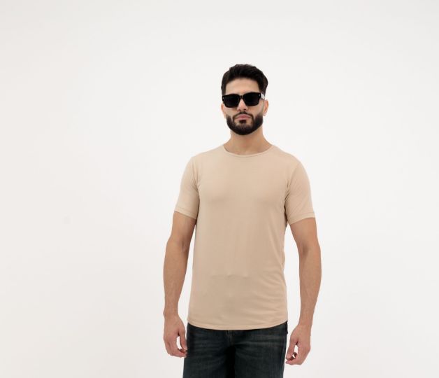 Picture of Men’s Premium Sandstone Cotton Crew Neck Plain T-Shirt – Soft & Comfortable Casual Wear