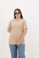 Picture of Sandstone Plain T-Shirt for Women – Basic Cotton Regular Fit
