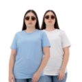 Picture of Women’s Mist & White Plain T-Shirt – Soft Cotton Regular Fit | Basic T-Shirts Women’s Casual Style